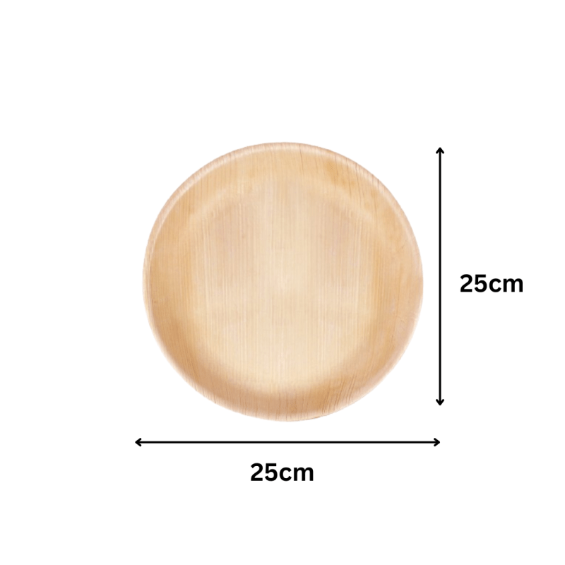 Eco friendly 10" Round Palm Leaf Plate - Image 3