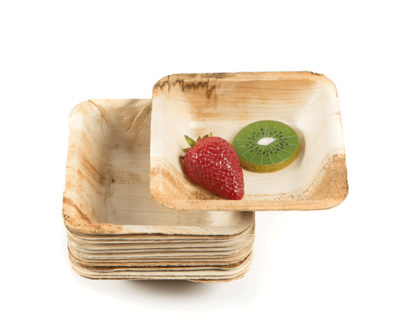 Eco-Friendly Palm Leaf Square Dip Bowls – 5″ (Pack of 25) - Image 2