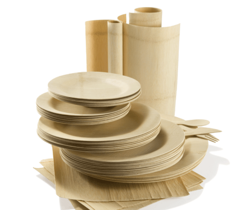 Eco-Friendly Small Round Bamboo Plates – Set of 25 - Image 2