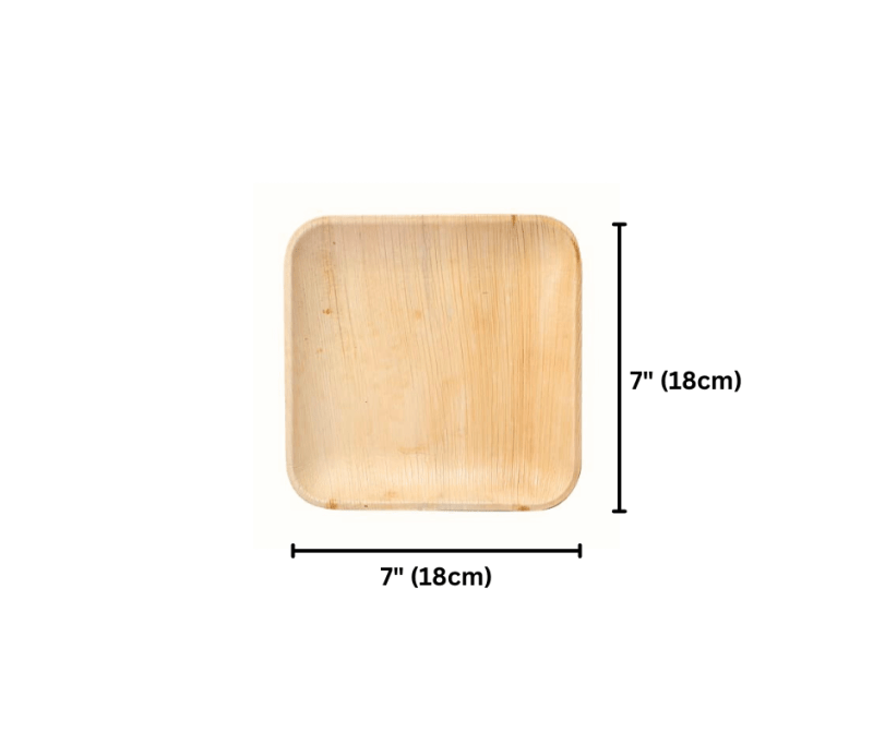 Eco friendly 7" Square Palm Leaf Plate - Image 3