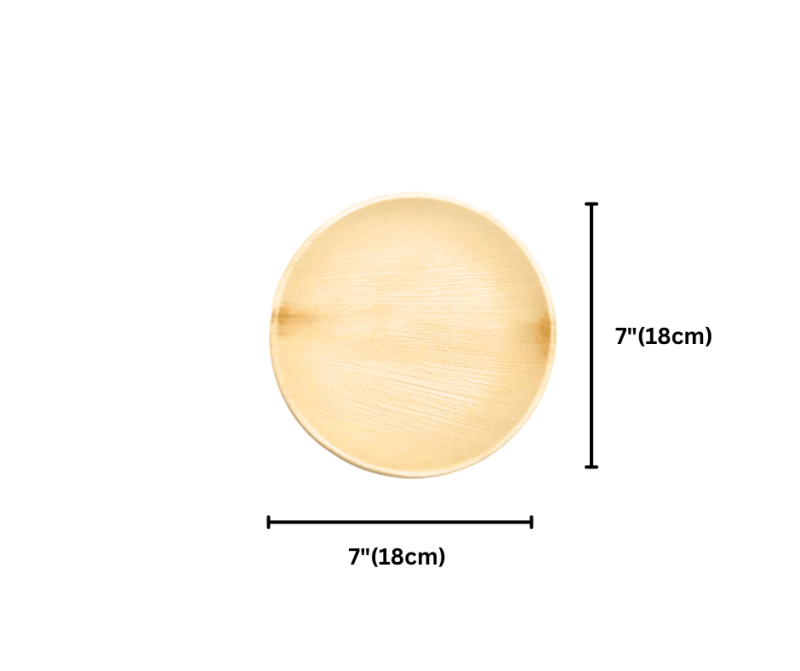 Eco friendly 7" Round Palm Leaf Plate - Image 3